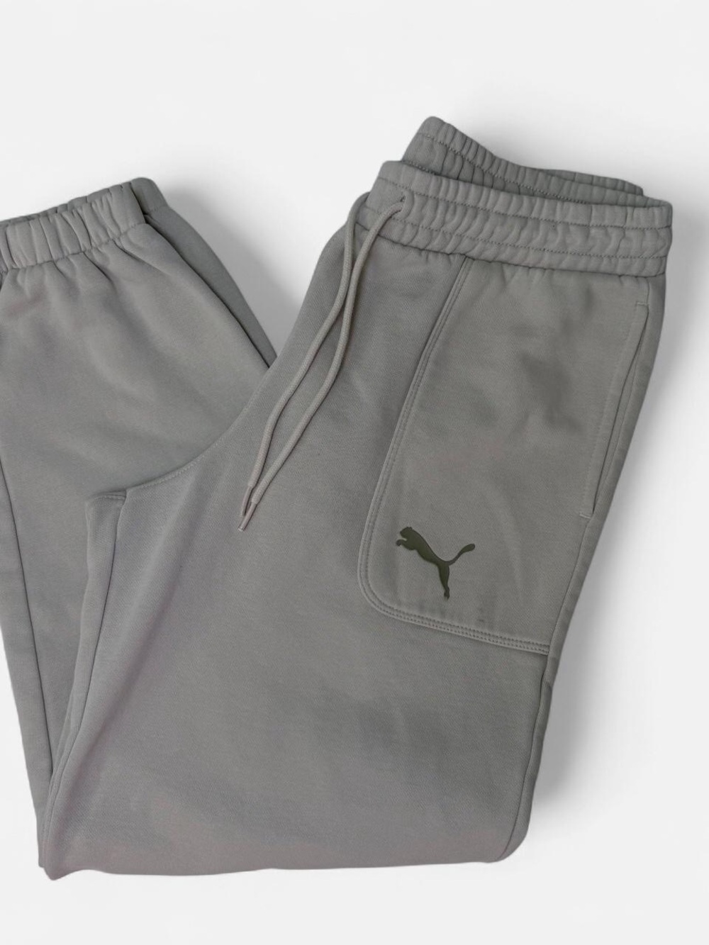 Puma Men's Grey Pullover Joggers with Logo